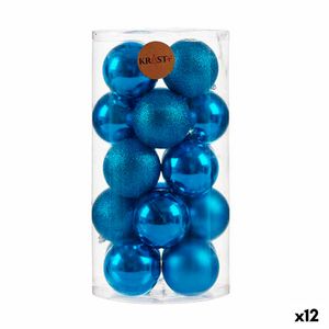 Weihnachtskugeln-Set Blau PVC (12 Stück)