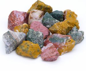 LAVISA Premium Heilsteine Edelsteine Set | Natürliche Kristalle für Dekoration und Wohlbefinden | 100% Natursteine Mineralsteine (Ozean Jaspis)
