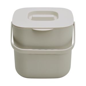 YourCasa® Komposteimer Küche - 7L - Biomülleimer Küche für alltäglichen Biomüll - Spülmaschinenfest - geruchsdicht- herausnehmbarer Inneneinsatz -Mülleimer mit Deckel (Beige)