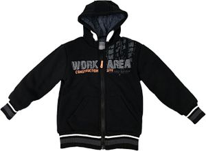 TERRAX WORKWEAR Kinder-Sweatjacke, Schwarz, Größe:128, Farbe:Schwarz