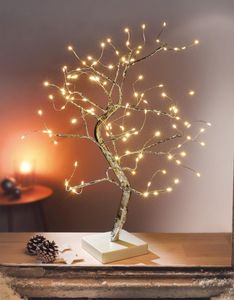 Lichterbaum "Silber" mit 108 warmweißen LEDs, 45 cm hoch