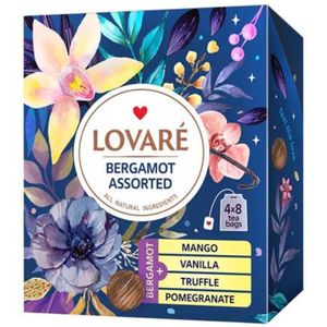 Zestaw czarnych herbat Lovare z bergamotką (32 x 2 g)