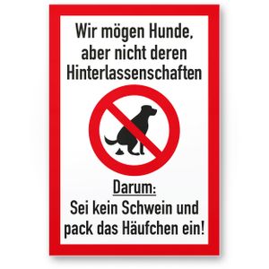 Komma Security Kein Hundeklo Keine Hundetoilette - Kunststoff Schild Hunde kacken verboten - Verbotsschild Hundeverbotsschild Verbot Hundeklo Hundekot Hundehaufen Hundekacke