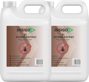 INSIGO 2x2L Anti Spinnenspray Spinnenmittel Spinnenabwehr gegen Spinnen-Bekämpfung Spinnen vertreiben Schutz Zecken Ungeziefer