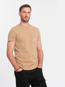 Ombre Clothing Koszulka męska z krótkim rękawem Taoles sand XXL