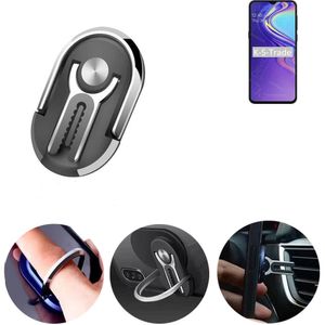 K-S-Trade 3in1 Smartphone-Ring Handy-Ring kompatibel mit Samsung Galaxy M30 Fingerhalterung  Handyring Tischständer Lüftungsgitter-Halterung Tisch