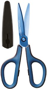 PLUS JAPAN Universalschere FITCUT CURVE Titanium blau