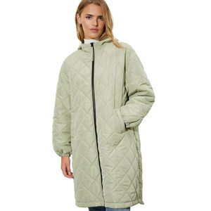 Dorothy Perkins - Kabát s kapucí pro ženy DP912 (S) (Sage)