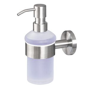 Bremermann PIAZZA kúpeľňová séria - dávkovač mydla, matná nerezová oceľ a sklo