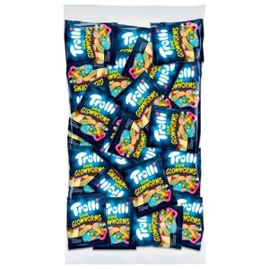 Trolli Saure Glühwürmchen 100x10g Beutel, für Karneval oder Party, 1000g