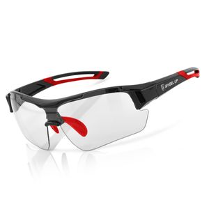 MidGard Fahrradbrille Sportbrille e-Bike Brille selbsttönend  Rot
