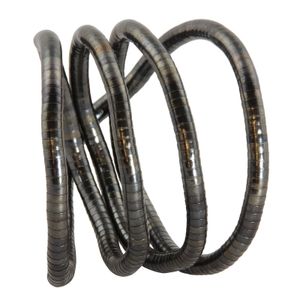 Halskette - biegsame Schlangenkette - uni - anthrazit - 6 mm