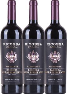 VINELLO 3er Weinpaket - Barbera Appassimento DOC 2021 - Ricossa
