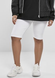 Urban Classics Damskie spodenki rowerowe z wysoką talią White-S