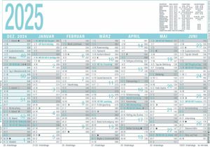 Zettler 660149 Wandkalender - 7 Monate - 1 Seite, A4