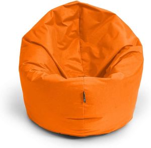 Sitzsack mit füllung 2 in 1 Sitzkissen Bean Bag Outdoor Indoor Wasserfest | Orange 70cm