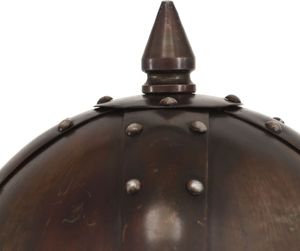 vidaXL Wikinger-Krieger-Helm Antik Replik für LARP Kupfern Stahl
