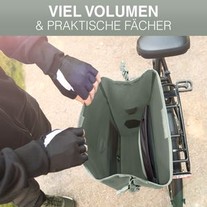 Valkental ValkOcean Gepäckträgertasche aus recyceltem Plastik, Farbe:grün