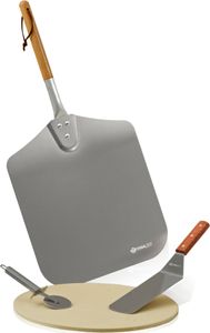 Čtyřdílná sada na pizzu Meal | kámen na pizzu s lopatkou, váleček na pizzu, špachtle