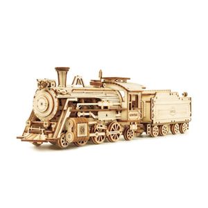 Holzmodellbausätze 3D Puzzle aus Holz DIY Spielzeug-Zug-Spielzeug Mechanische Model，Geeignet für Erwachsene und Kinder