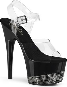 ADORE-708-3 Damen Sandale von Pleaser, Transparent EU 41, US 11