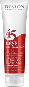 Revlon 45 Days Brave Reds Szampon i odżywka podtrzymująca kolor, 275ml