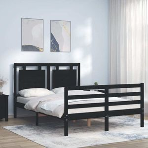 Maison Exclusive Rám postele s čMaison Exclusive černý 120 x 200 cm masivní dřevo
