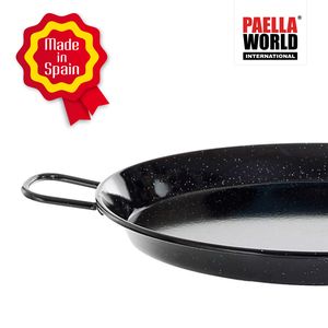 Paella World Original spanische Paella Pfanne Typ "Valenciana" 38cm emailliert