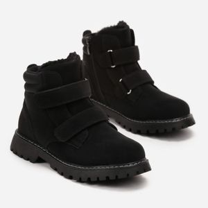 Kinder Weich Winterstiefel Warm Winterschuhe Jungen Mädchen Stiefel Noti Schwarz Gr.33