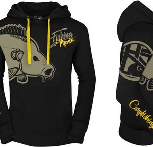HOTSPOT DESIGN Fishing Mania Carpfishing, XXL, čierno-žltá, mikina, 010300405