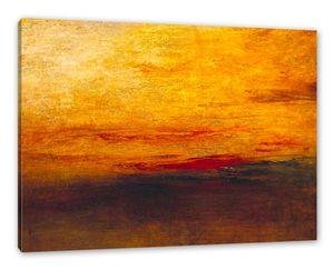 William Turner - Sunset   - Leinwandbild / Größe: 100x70 cm / Wandbild / Kunstdruck / fertig bespannt