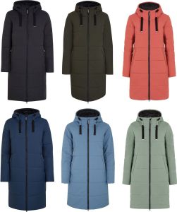 ELKLINE COMFORT Damen Steppmantel Vegan, Größe:34, Farbe:Black