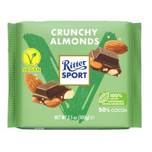 Ritter Sport Vegan Crunchy Mandel Vegane Edition Schoko Tafel 100g