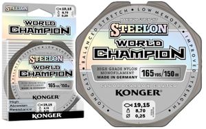 Konger Angelschnur World Champion Fluorocarbon Coated 0,25mm/8,70kg/150m Monofile Schnur super stark ! (0,02€/m)