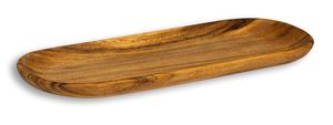 Holztablett Akazie 35x15cm Rechteckig Schale Obstschale Tablett Oval Holz Unikat