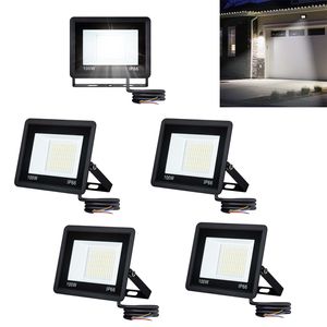 UISEBRT 5x 100W LED reflektor vonkajší LED reflektor vonkajší IP66 reflektor studená biela 7000LM vonkajší reflektor stavebný reflektor