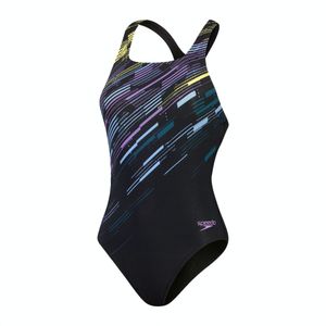 SPEEDO DIGI PLMT MDLT AF Badeanzug Damen schwarz 40