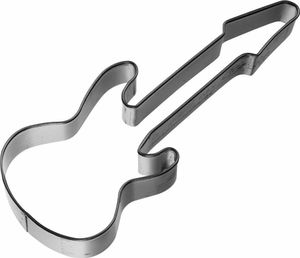 Birkmann Ausstechform E-Gitarre, Ausstecher, Plätzchenform, Keks, Plätzchen, Edelstahl, 10 cm, 198135