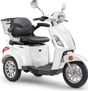 Elektroroller LuXXon E3800 - Elektro Dreirad / Seniorenmobil mit 800 Watt, max. 20 km/h, Reichweite bis zu 65 km, weiß