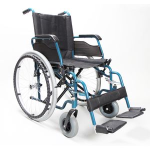Stahl Rollstuhl ECON 220 46cm bis 120kg BLAU