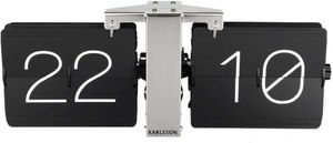 Presenttime Wanduhr Flip Clock schwarz Standuhr Tischuhr Nostalgie Wohnzimmeruhr
