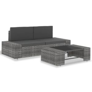 Sofa 3er Modular Poly Rattan Gartensofa Ecksofa Lounge Mehrere Auswahl