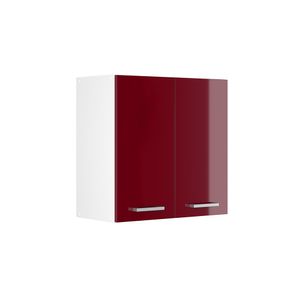 Vicco Hängeschrank R-Line, 60 cm, Bordeaux Hochglanz/Weiß