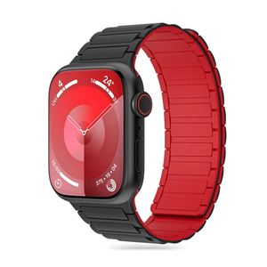 Pasek Tech-Protect Iconband Magnetic Na Apple Watch 4 / 5 / 6 / 7 / 8 / 9 / Se / Ultra 1 / 2 (42/44/45/49 Mm) - Czarno-Czerwony