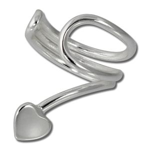SilberDream Ohrklemme für Damen 925 Silber Herz Ear Cuff Ohrringe SDO8876J