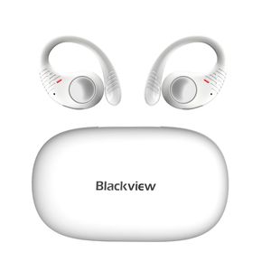 Blackview Bluetooth Kopfhörer Sport AirBuds 10, 16,2mm Lautsprecher Tiefer Bass Wireless Earbud, mit Bluetooth 5.3, Noise Cancelling, Touch Sensoren, IPX7 Wasserdicht, weiß