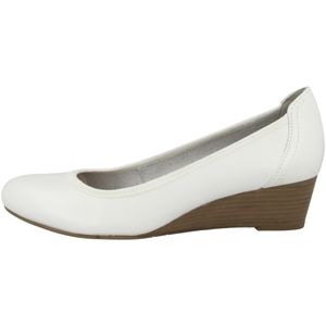 Tamaris Damen Schuhe Pumps Keilabsatz Leder 1-22320-28, Größe:38 EU, Farbe:Weiß
