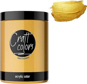 DESIGN GOLD Wand und Dekofarbe 750ml | feine premium Pigmente | Universal Acrylfarbe mit hoher Deckkraft |