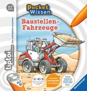 Ravensburger tiptoi® Buch Pocket Wissen Baustellenfahrzeuge