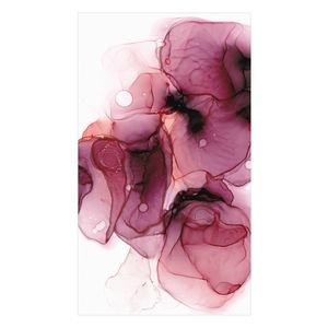 Duschrückwand - Wilde Blüten in Violett und Gold, Material:Alu-Dibond Matt Schutzlackiert 3 mm, Größe HxB:1-teilig 190x90 cm